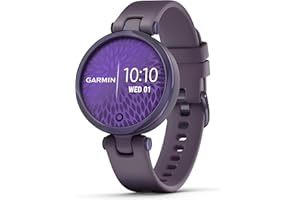 Garmin Lily™, Small GPS Smartwatch with Touchscreen and Patterned Lens, Dark Purple