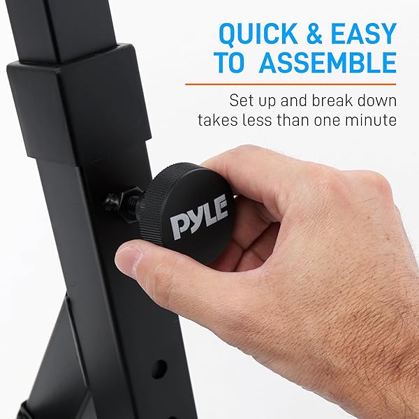 PYLE HEAVY-DUTY MULTI-FUNCTIONAL MUSIC STAND – Z STYLE & PORTABLE, 2ND TIER, HEIGHT & WITH ADJUSTMENT, DIGITAL KEYBOARD STAND, RACK CASE W/ERGONOMIC DESIGN, FOR HOME STUDIO ETC. – PYLE PKST2TZ , BLACK