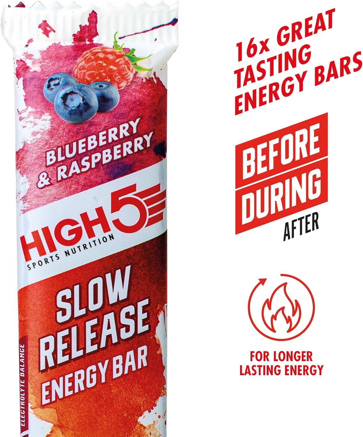 HIGH5 Slow Release Energy Bar Low Gi Sports Energy Bar Enhanced with Ocean Minerals Slow