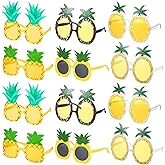 Liliful 12 Pairs Pineapple Sunglasses Luau Glasses Tropical Pineapple Glasses Funny Hawaiian Fruit Shape Booth Props Party Favors for Summer Pool Beach Luau Theme Party Accessories