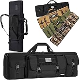LASUK 28" 36" 42" 46" 51" 55" Soft Double Rifle Bag, Portable Long Rifle Bag for Outdoor Hunting Shooting, Gun Case Storage & Transportation, with Multiple Colors