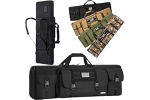 LASUK 28" 36" 42" 46" 51" 55" Soft Double Rifle Bag, Portable Long Rifle Bag for Outdoor Hunting Shooting, Gun Case Storage & Transportation, with Multiple Colors