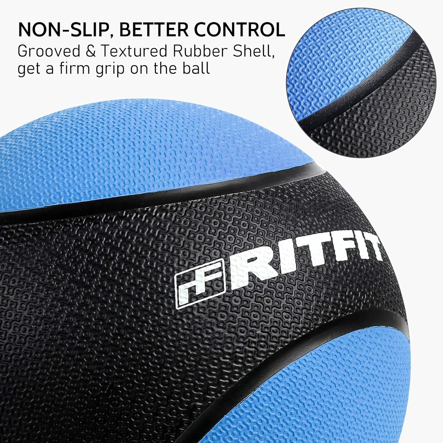 RitFit Weighted Medicine Ball (Blue-8LB) : Sports & Outdoors