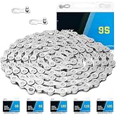Multi-Speed Bike Chain 9 Speed for Road &amp; Mountain Bikes | 6-12 speed bike chain for road &amp; MTB. Sturdy construction gives smooth shifts. Rust-resistant finish handles all weather.