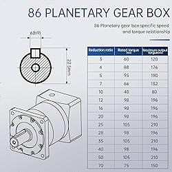 YIDOFENG Nema34 Stepper Motor Planetary Gearbox