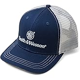 Smith & Wesson Officially Licensed Men's Trucker Hat, Classic S&W Embroidered Logo, Mid-Profile Baseball Cap
