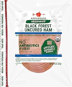 Applegate, Organic Uncured Black Forest Ham, 6 Ounce