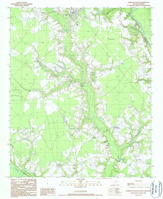YellowMaps Pamplico South SC topo map, 124000 Scale, 7.5