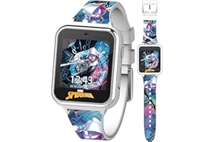 Accutime Spiderman Ghost Spider Educational Learning Touchscreen Kids Smartwatch - Multicolor Strap- Toy - Girls, Boys, Toddlers - Selfie Cam, Games, Alarm, Calculator, Pedometer (Model: SPD4935AZ)