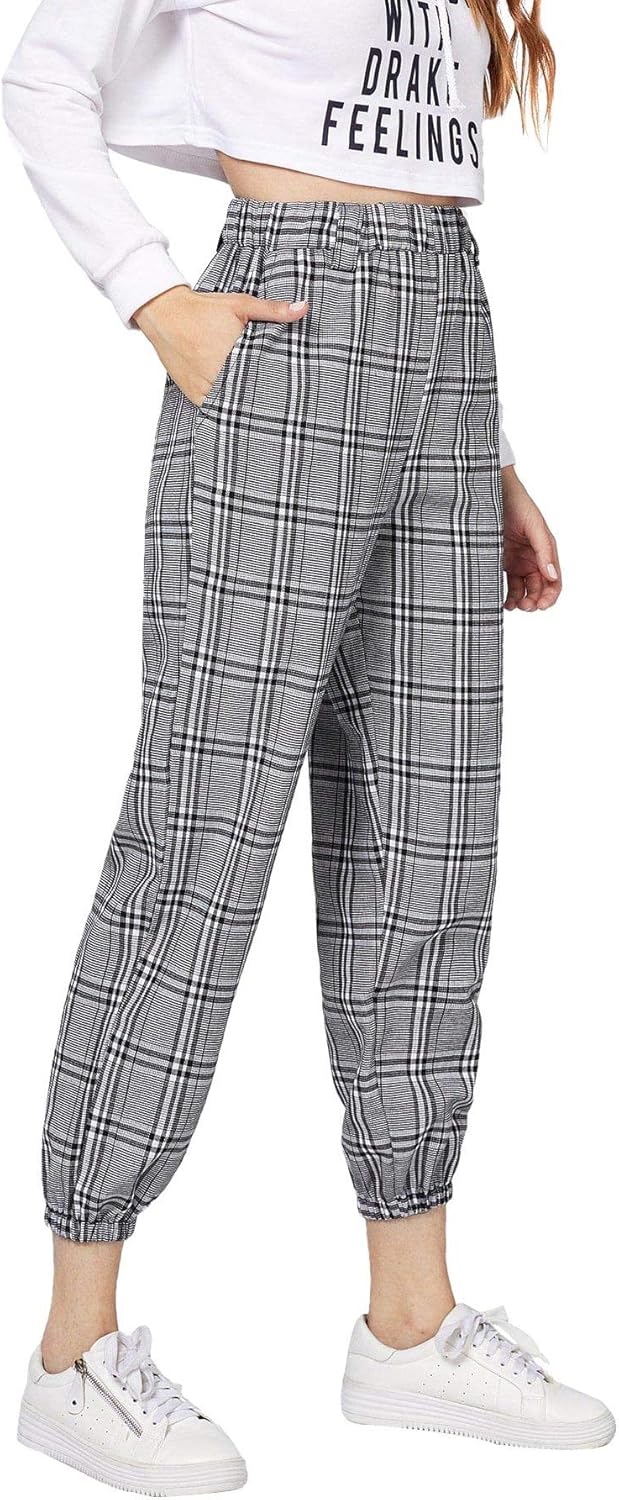 shein plaid pants