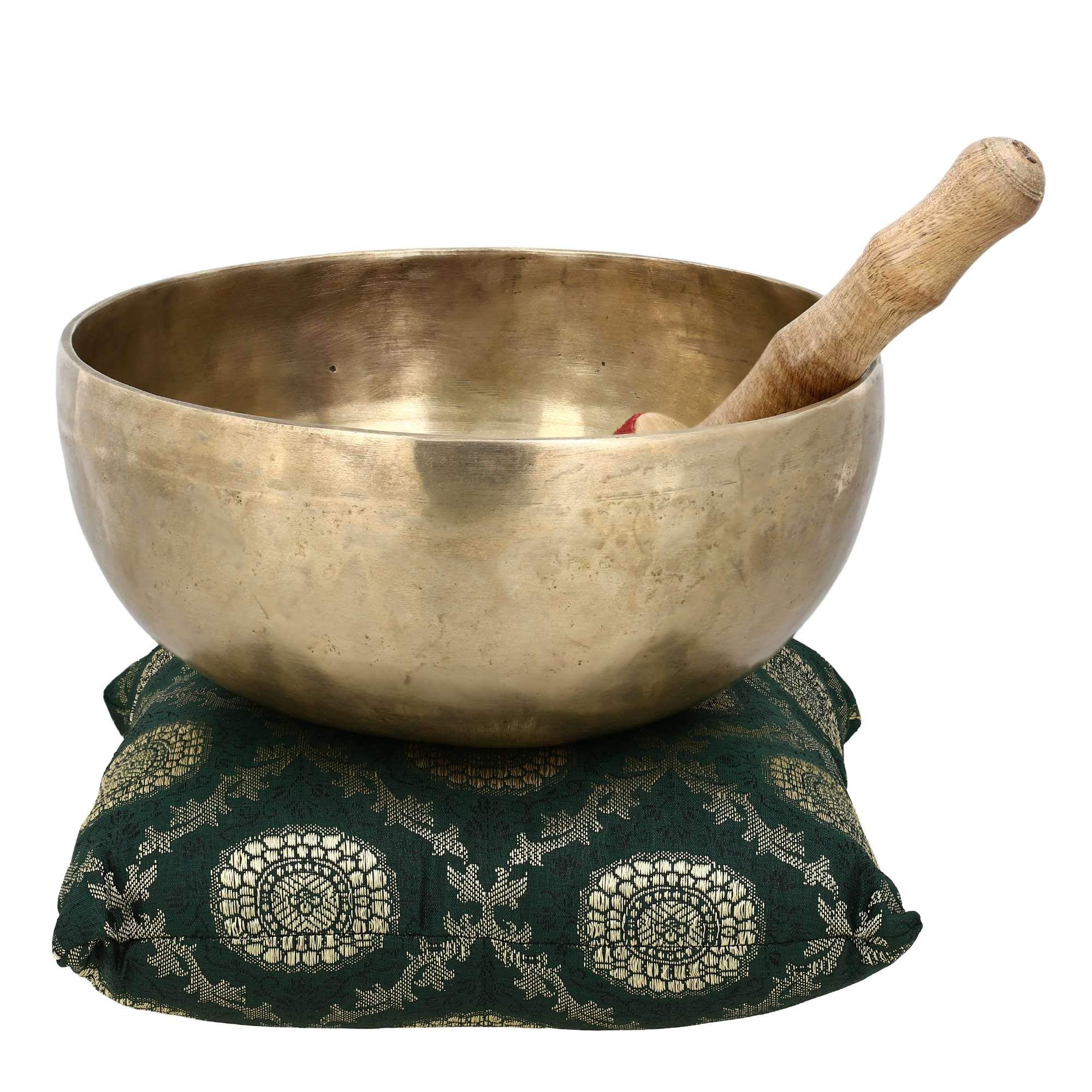 Ajuny Buddhist Bowl Music Brass Himalayan Sound Healing Singing Bowl Large for Meditation Long Lasting Great Sound 20.32x9.5 Cm
