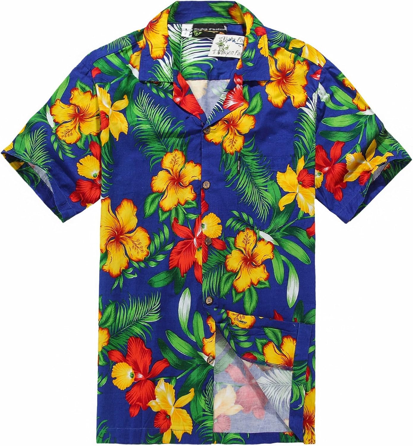 Aloha Fashion Men's Hawaiian Shirt Aloha Shirt Blue XL Amazon.co