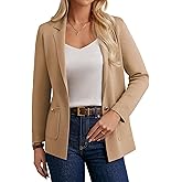 GRACE KARIN Women Sweater Blazers Business Casual Long Sleeve Work Cardigan Open Front Lapel Suit Jackets with Pockets