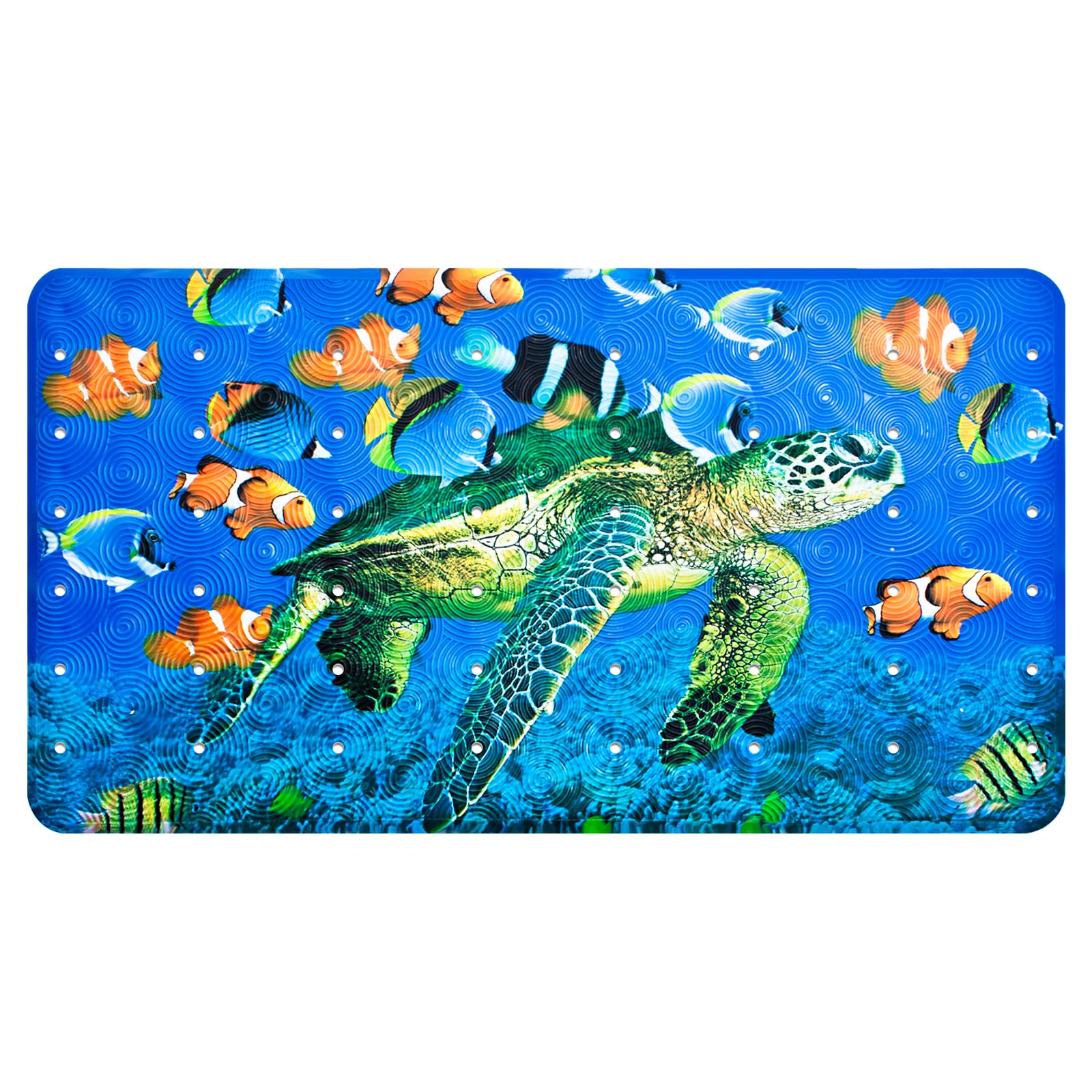 Yolife Bathroom Shower Mat, Anti-slip Mat, Antibacterial Plus Reinforced Suction Cups (Turtle)