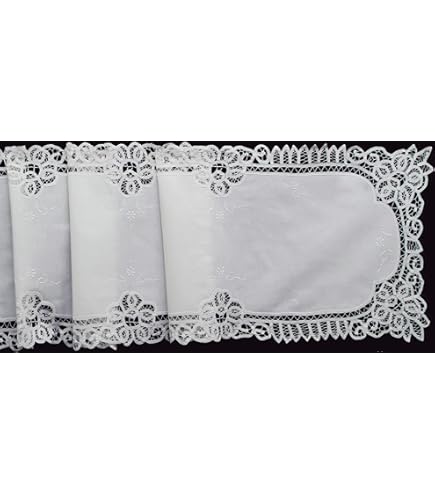 Amazon.com: Creative Linens Battenburg Lace Table Runner Dresser Scarf  16x70 Hand Embroidery 1PC Beige : Home & Kitchen