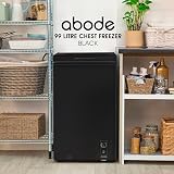 Abode 99L Freestanding Chest Freezer A99CF0E1B Black with Wire Basket & 4 Star view 4