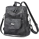 ROOSALANCE Backpack Purse for Women, Women Backpack Purse Small Leather Waterproof Anti-theft Shoulder Bags Handbags Ladies