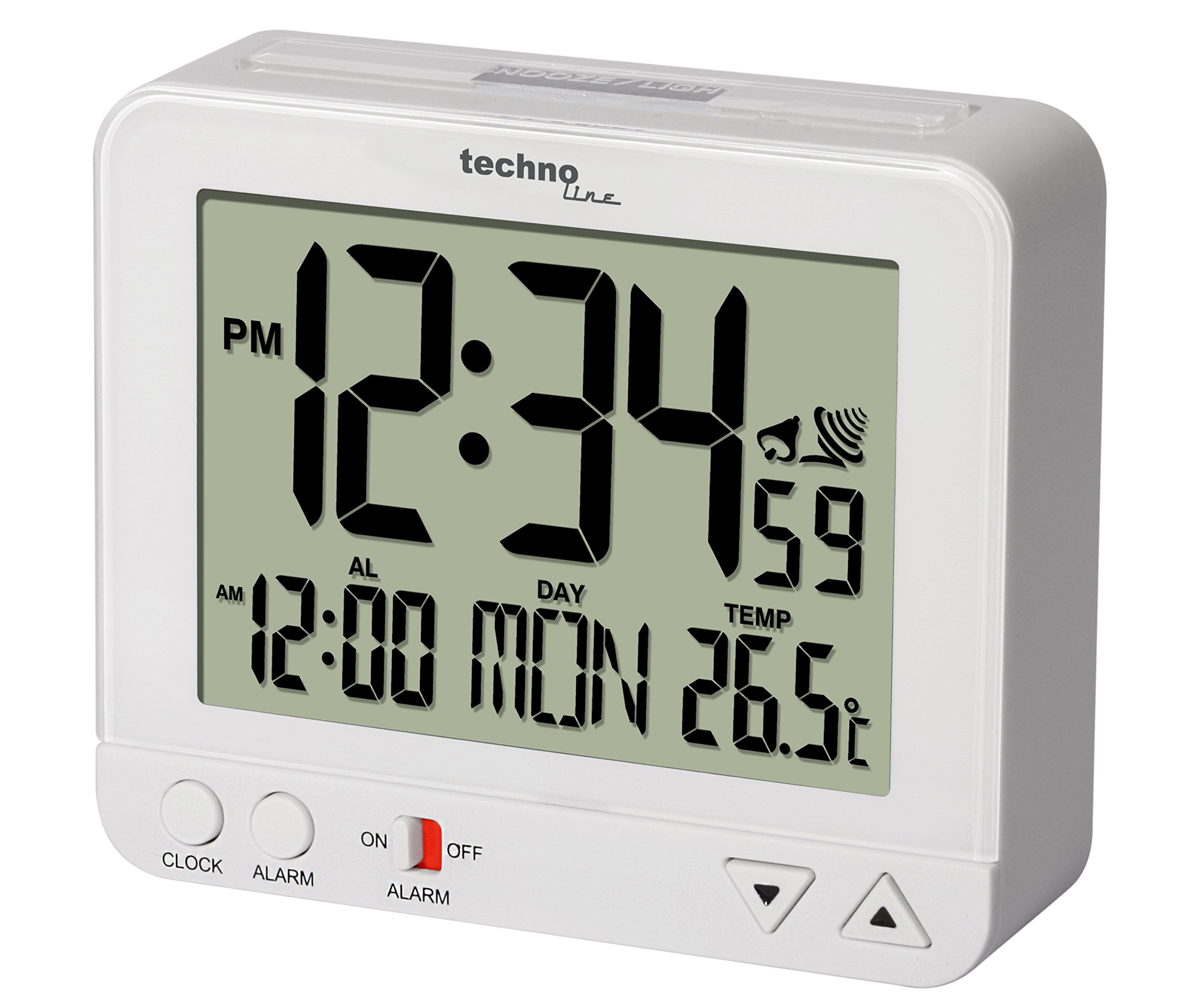 Technoline WT 195 White Radio Controlled Alarm Clock