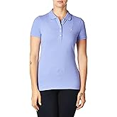 Nautica Womens 5-Button Short Sleeve Breathable 100% Cotton Polo Shirt
