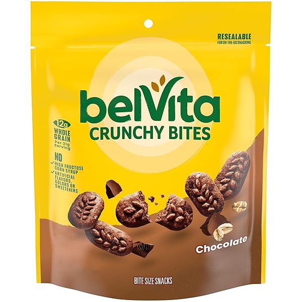 BELVITA BITE SIZE SNACKS, CHOCOLATE CRUNCHY BITES, 5...