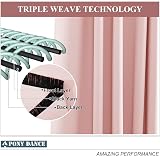 PONY DANCE Thermal Blackout Curtains 2 Panels Blush Pink 46x54 inch Eyelet view 4