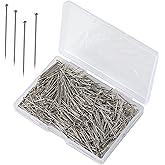 XIYAOXI 500Pcs Flat Head Sewing Pins, 1 Inch Straight Pins for Fabric, Heavy Duty Stainless Steel Pin with Box for Dressmaking, Crafts, DIY Projects, Jewelry Making, Wedding Decoration(Silver)