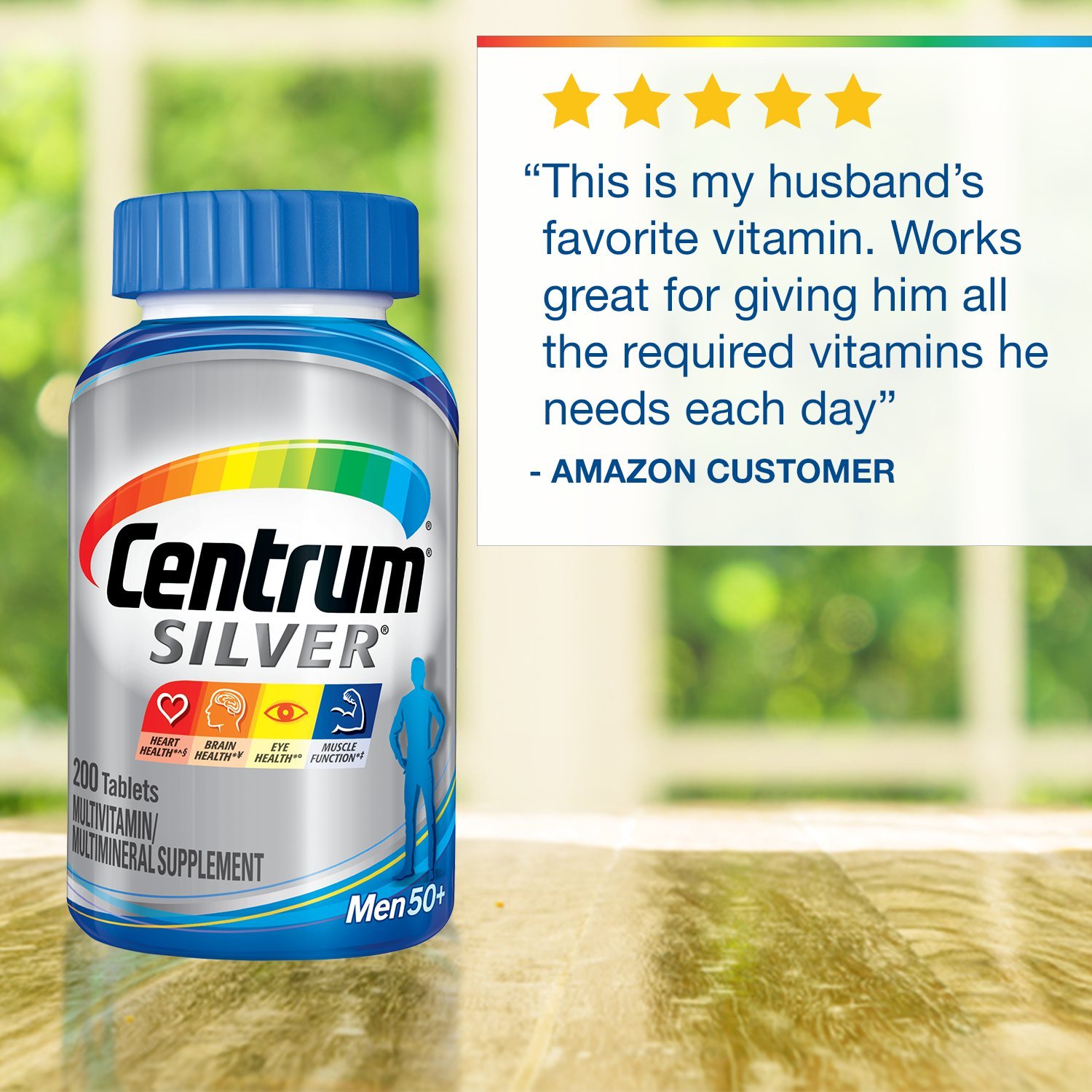 Centrum Silver Men (200 Count) Multivitamin/Multimineral Supplement