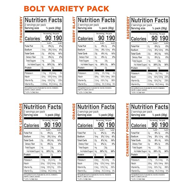 PROBAR – BOLT ORGANIC ENERGY CHEWS, VARIETY PACK, STRAWBERRY, BERRY BLAST, ORANGE, RASPBERRY, PINK LEMONADE, CRANBERRY POMEGRANATE – GLUTEN-FREE, USDA CERTIFIED ORGANIC (12 COUNT) – FLAVORS MAY VARY