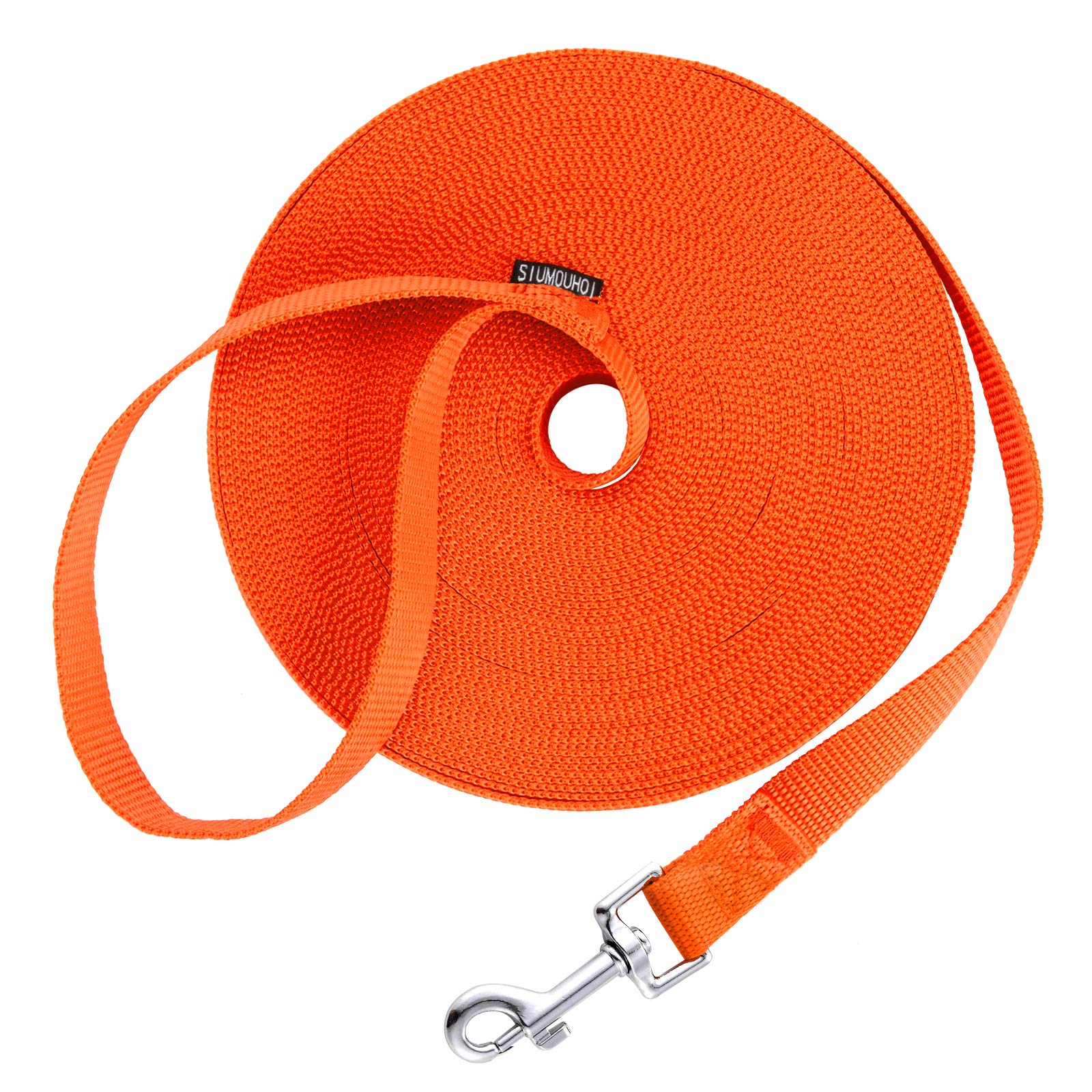 Siumouhoi Siumouhoi Dog/Puppy Obedience Recall Training Agility Lead - 15ft 20ft 30ft 40ft 50ft Training Leash - Great for Play, Camping, or Backyard - Orange 20ft (20Feet, Orange)