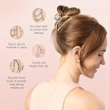 Kitsch Gold Metal Hair Clips for Women Durable Claw Clip view 3