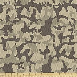 Ambesonne Camo Fabric by The Yard, Continuous