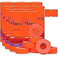 Perco 1 Line Fluorescent Red - 10 Sleeve, 80,000 Blank Pricing Labels for Perco 1 Line Price and Date Guns