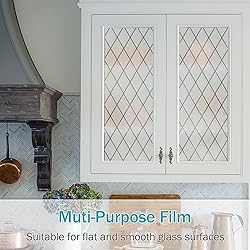 VELIMAX Lattice Frosted Window Film Window Privacy
