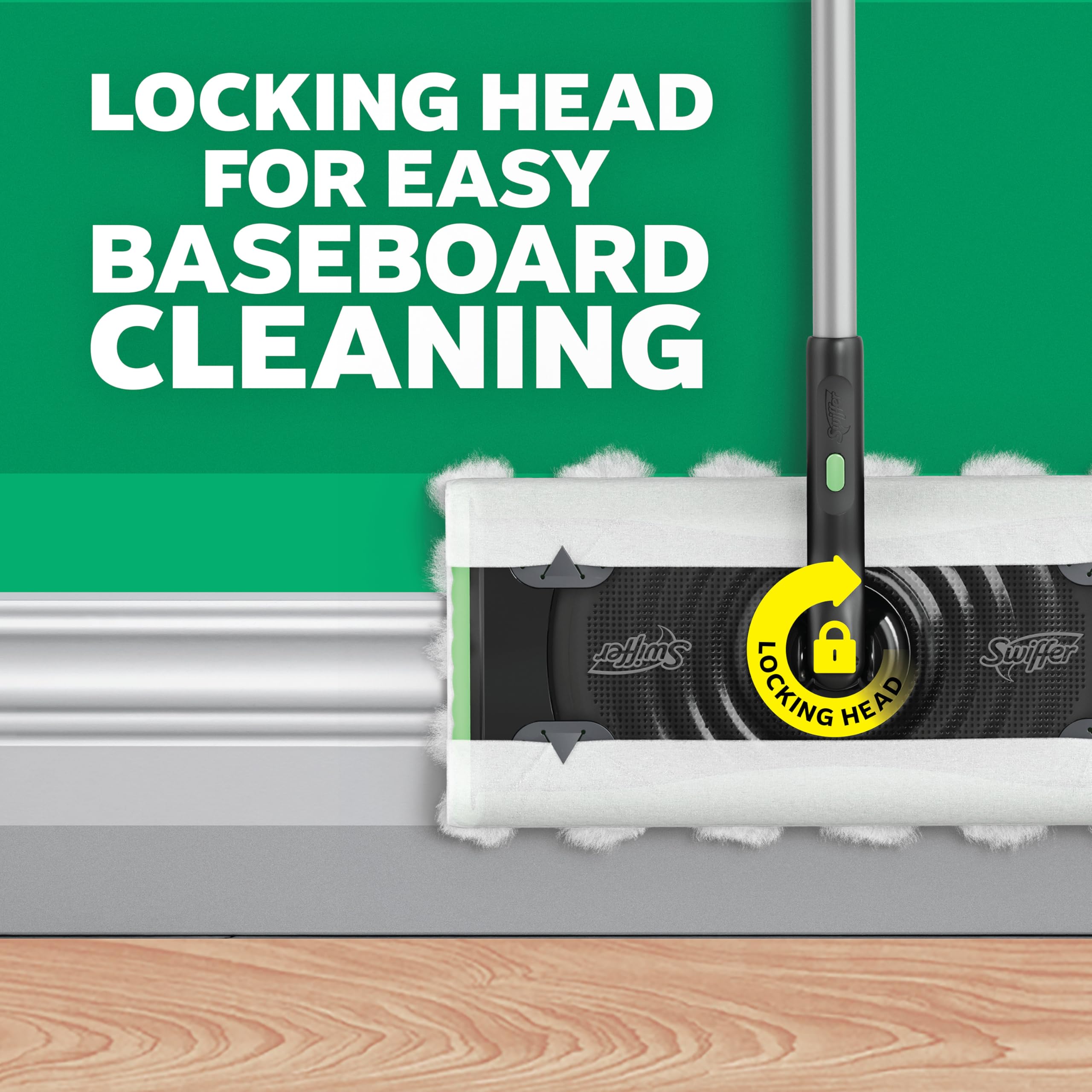 Swiffer Sweep & Mop Deluxe 2-in-1 Floor Mopping and Sweeping Kit, Multi-Surface Kit for Floor Cleaning, Includes 1 Sweeper Device, 5 Heavy Duty Dry Sweeping Cloths, 6 Heavy Duty Wet Mopping Cloths