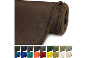 KONELIA Waterproof Canvas Fabric by The Yard 58inch 600D Upholstery Fabric Cordura Polyester Fabric Outdoor Water Resistant Fabric for Sewing Chair Patio Cushion Purse Bag Interior, 1 Yard Brown