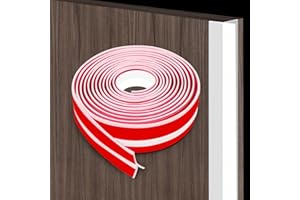 BRUIEFPAP 【2024 New Upgrade】 T-Shaped Silicone Weather Stripping Door Seal,1.37" x 20 FT Seal Strip for Door & Windows Gaps, Strong Adhesive Door Draft Stopper for Side of Door,Sliding Door, White