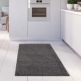 THE RUGS Living Room Shaggy Rug 60x110 cm Dark Grey 30 mm Thick 100% view 2
