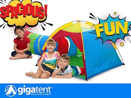 pop up play tent with tunnel