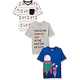 Spotted Zebra Disney | Marvel | Star Wars | Frozen Boys and Toddlers' Short-Sleeve T-Shirts, Multipacks