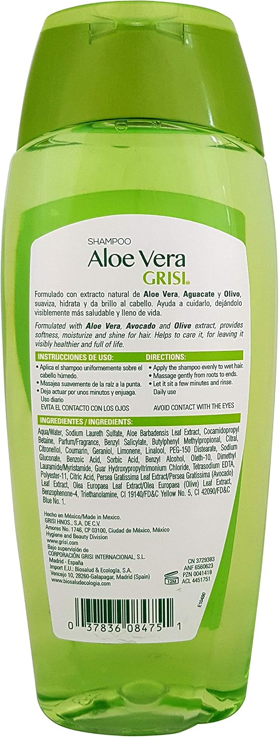 Grey Aloe Vera Shampoo 400 ml, Multicolored, 400 ml (Pack of 1) - Image 3