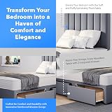ComfoRest 3ft Single Bed with Mattress and 2 Drawers Grey Plush view 5