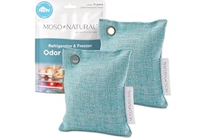 Moso Natural Fridge Deodorizer | Bamboo Charcoal Freezer & Refrigerator Odor Eliminator | Long-Lasting Air Purifying Bag to E