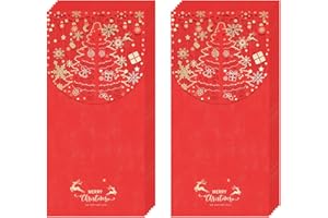 AVERZELLA Christmas Money Holder for Cash Gift 12 Pcs, Xmas Cash Envelopes Money Envelopes with Gold Foil & Laser Cut, Christmas Currency Envelopes Cash Stuffing Envelopes for Cash Gifts (Red))