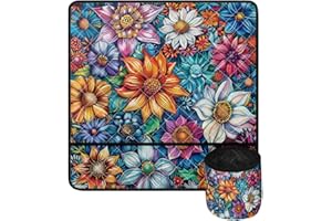 Kathyboom Bohemian Flower Sewing Machine Mat for Table Muffling Mat Sewing Accessories Organizer for Sewing Machine Sew Machine Table Mats