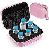 Teenyyou 6 Slots Peptide Case for Fridge Fits Standard 10ml Vials, Pink | Pink Medicine Bottle Storage Holder for Insulin, Glp‑1, Essential Oil, Eye Drops, Mini Glass Bottles, Roll‑on perfume