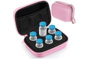 Teenyyou 6 Slots Insulin Peptide Fridge Carrying Case Vial Holder Storage Protector Bag, Fits Standard 10ml Vials, Insulin Cooler Travel Kits Case Organizer Diabetes Protector(Pink)
