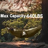 COVACURE Camping Hammock with Mosquito Net Ultralight 210T Nylon 260x130 view 2