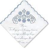 WeddingGiftsWedding Wedding Embroidered Handkerchief, Father & Mother Of The Bride Gifts, Something Blue Wedding Gifts