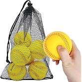 Foam Baseballs Soft Baseball Safe Training Balls 9 inch Soft Toss Tballs | with Mesh Bag Easy Carry &amp; Storage for Beginners Practice Fielding, Hitting, Pitching and Throwing Indoor Outdoor