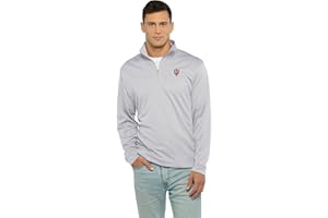Vantage Apparel Men's Standard Collegiate Micro Mesh Performance Gray 1/4 Zip Pullover